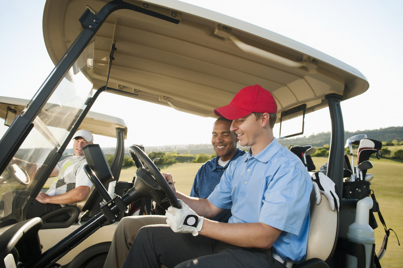 Men on Golf Carts