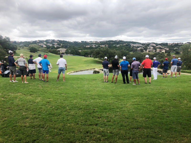 River Place Members on Tee Box